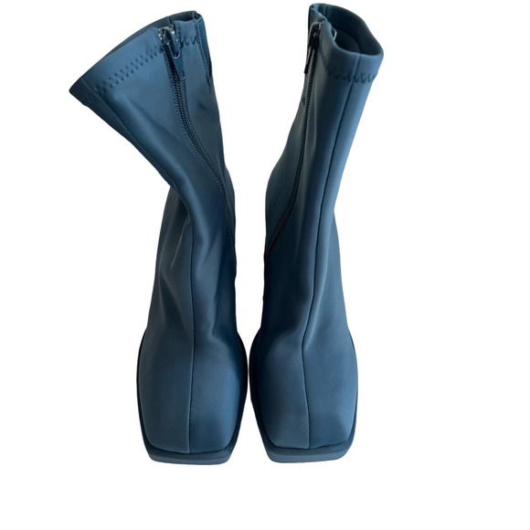 Jeffrey Campbell Dauphin Boots Blue sz 7.5 Y2K 90’s Platform - Picture 2 of 5